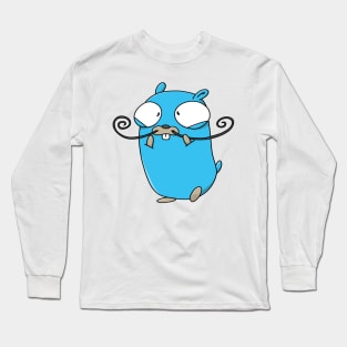 Twisty Mustache Gopher Long Sleeve T-Shirt